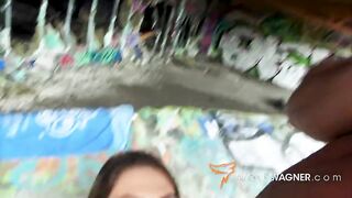 Mia Blow Gets Her Pussy Wet in Public with Wolf Wagner - Amateur Blowjob Fun Outside