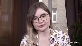 Ersties: Blonde college student sensual masturbation session