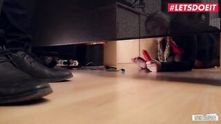 Lena Nitro's Office Seduction: Rewarding Her Boss with a Big Cock Blowjob