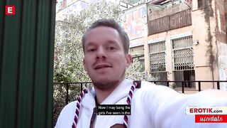 Cute babe Katrina Morenogets her pussy pounded by a fan! (GERMAN)