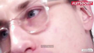 Vanda Angel Seduces Nerdy New Guy for Hard Office Sex in Reality Scene