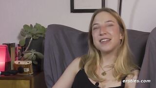 Ersties: Passionate German blonde masturbates on cam