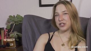 Passionate blonde masturbates on cam with toys and natural beauty