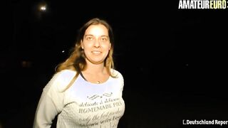 Brunette Babe's First Time Hardcore Encounter - Amateur German Fast Fuck with Big Ass