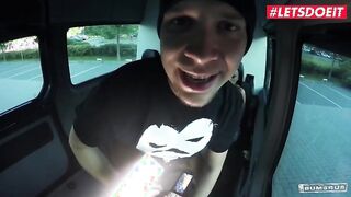 BUMSBUS - RIA PARADISE HUGE TITS GERMAN EBONY PAYED FOR HOT SEX IN THE CAR - LETSDOEIT