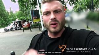 MILF POV BLOWJOB in PUBLIC, and HUGE CUMSHOT in the Mouth: Dirty Priscilla - WolfWagnerCom