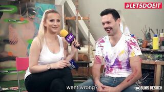 BUMSBESUCH - Thick Porn Star Wild Vicky Gets Painted And Fucked By Artist - LETSDOEIT