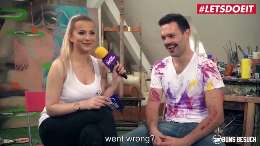 BUMSBESUCH - Thick Porn Star Wild Vicky Gets Painted And Fucked By Artist - LETSDOEIT
