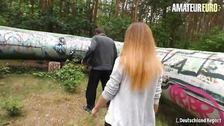 DEUTSCHLANDREPORT - GERMAN BRUNETTE LULLU GUN OUTDOOR FUCKING IN THE FOREST - AMATEUREURO