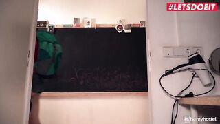 HORNYHOSTEL - SIRENA SWEET PETITE GERMAN GIRL FOLLOWS THE HOSTEL RULES