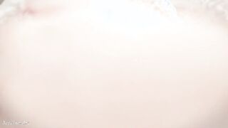 Naked Natural Boobs Tease. Bathroom pleasure. Close Up.