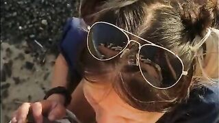 Sensual Blowjob in Public with double rainbow in background!