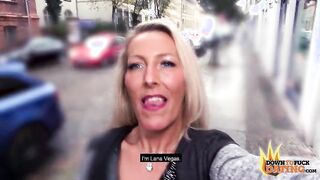PublicSexDate - BLONDE LESBIAN BABES LENA NITRO AND LANA VEGAS FIRST DATE PUSSY EATING