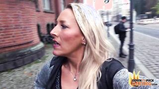 PublicSexDate - BLONDE LESBIAN BABES LENA NITRO AND LANA VEGAS FIRST DATE PUSSY EATING