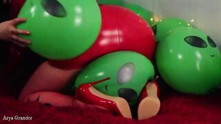 Compilation of Air Ballons Latex Fetish video