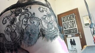 Sexy farts while wearing a black lace outfit smell them all!