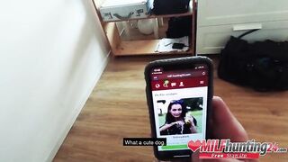 MILF Hunter lets Goth Sidney Dark suck some man meat! milfhunting24