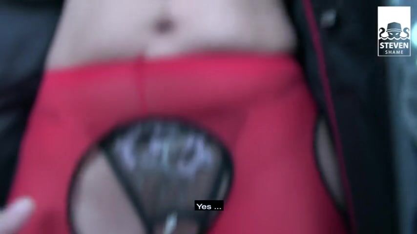 WITHOUT UNDERWEAR : MILF comes to PUBLIC FUCK in TIGHTS WITH CUT OUTS! StevenShameDating