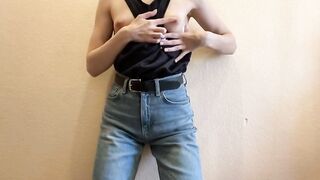 Hot ass was spanked with a belt