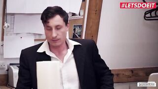 BumsBuero - Roxxy X Big Tits German Secretary Helps Boss With Her Pussy - LETSDOEIT