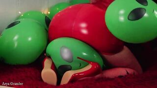 Inflatable Fetish Air Balloons Fun Slow Sexy Video of Looner Girls Non Pop