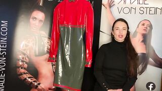 Latex haul of a gorgeous military look latexdress!