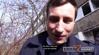 She Enjoys a Hard Outdoor Threesome with 2 Guys! WOLF WAGNER