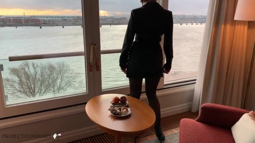 secretary used by her boss during business break risky window fuck cumass