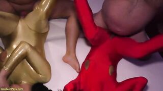 spandex groupsex orgy