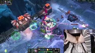 I'M BACK! Gamer Girl playing naked in bed League of Legends #20 Luna