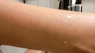 Full Body Shower Shave.. Petite Brunette, Hairy Pussy, Hairy Legs, Hairy Armpits