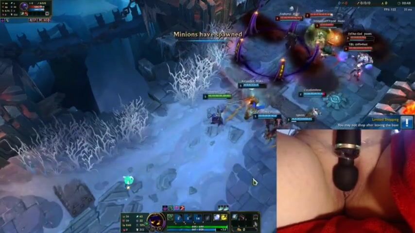 OMG! Playing with my vibrator on the highest setting! League of Legends #9 Luna