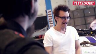 Bums Buero - Big Tits Secretary Wild Vicky Fucks In Public Garage LETSDOEIT