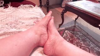 Exploring a Unique Foot Care Ritual with Mature Beauty