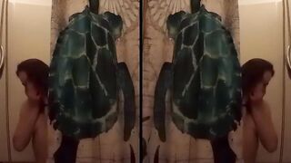 Steamy Shower Dance Tease with Petite Amateur