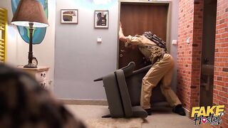Romantic Encounter: Widowed MILFs and Soldier Share Passionate Moments