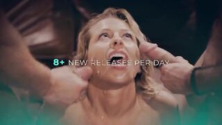 Nesty's Classic Encounter: Blonde Beauty Embraces Vintage Passion