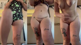 Amateur Milf try’s on Halloween lingerie