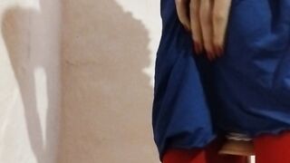 Exploring Pleasure: Daring Dildo Play in a Flirty Dress