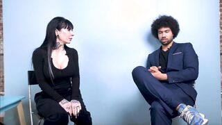 Joanna Angel and Che Durena take turns squirting during a blind piss tasting challenge