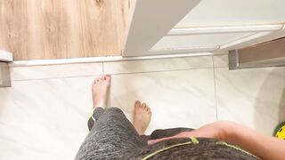 Russian mom with tight pussy gets a hard pounding in POV with big boobs bouncing