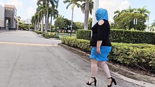 Caught! I almost got caught jerking off and peeing in public with my curvy ass & big tits