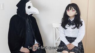 HENTAI Aibu。森。セクシーな衣装。自分の指でオナニー。