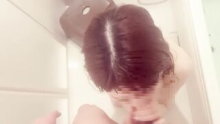 彼女にお風呂でフェラしてもらってそのまま顔に大量の精子をぶっかけ-素人カップル/日本人/フェラ/手コキ/顔射