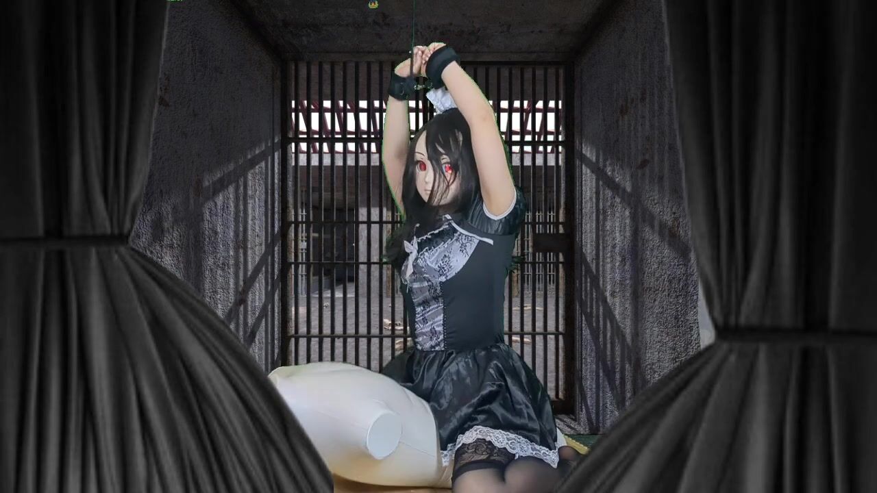 HENTAI Aibu。牢獄。メイド。マネキンでオナニー。