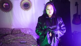 ASMR Mistress Mara's New Leather Jacket with Driving Gloves