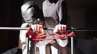 30 Minutes of Captivating Bondage Play with a Stunning Miniskirt and High Heels - Intense Pleasure Awaits!
