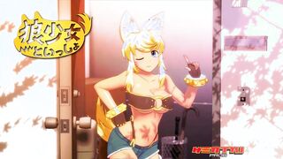 Blonde Wolf Girl's Nighttime Adventures: Passionate Encounters and Intimate Moments