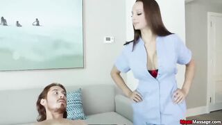 Brunette Beauty Takes Control: A Captivating Massage Experience with Lexiluna