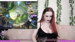 Curvy Camgirl in Lingerie Takes on League of Legends - Watch Violet October Play Garen in Style!